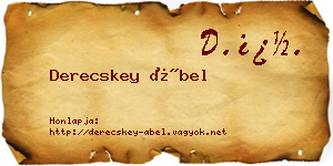 Derecskey Ábel névjegykártya