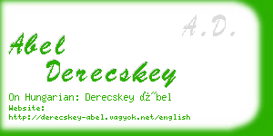 abel derecskey business card